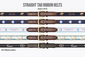 Straight Tab Ribbon Belts
