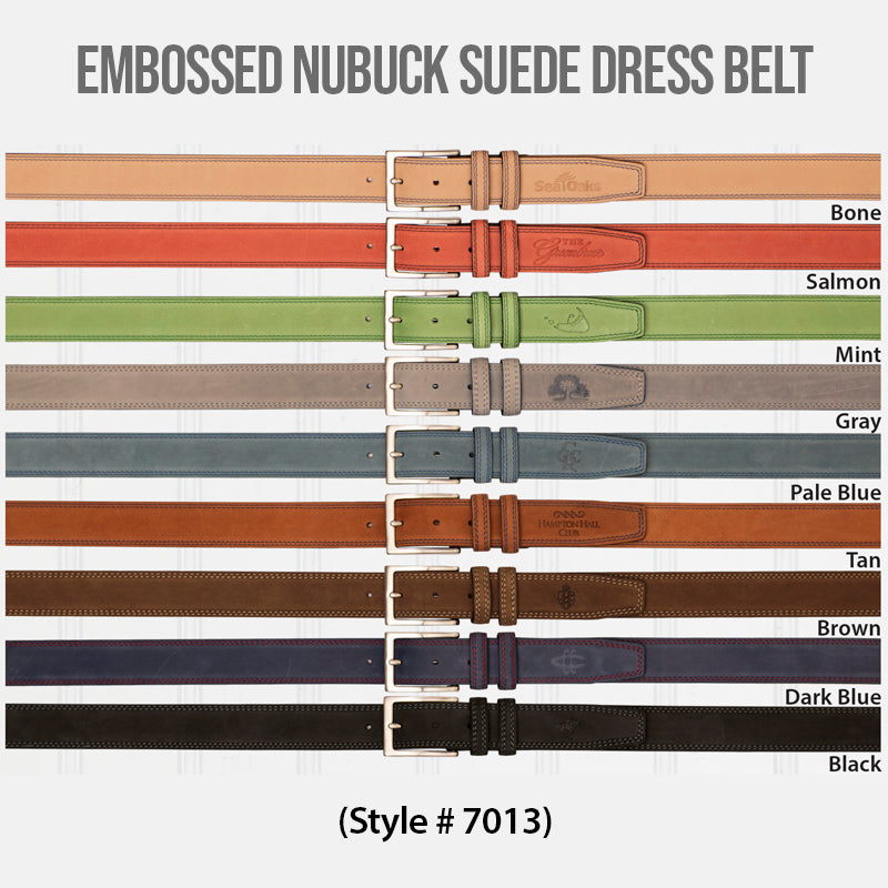 Embossed Nubuck Dress Belt