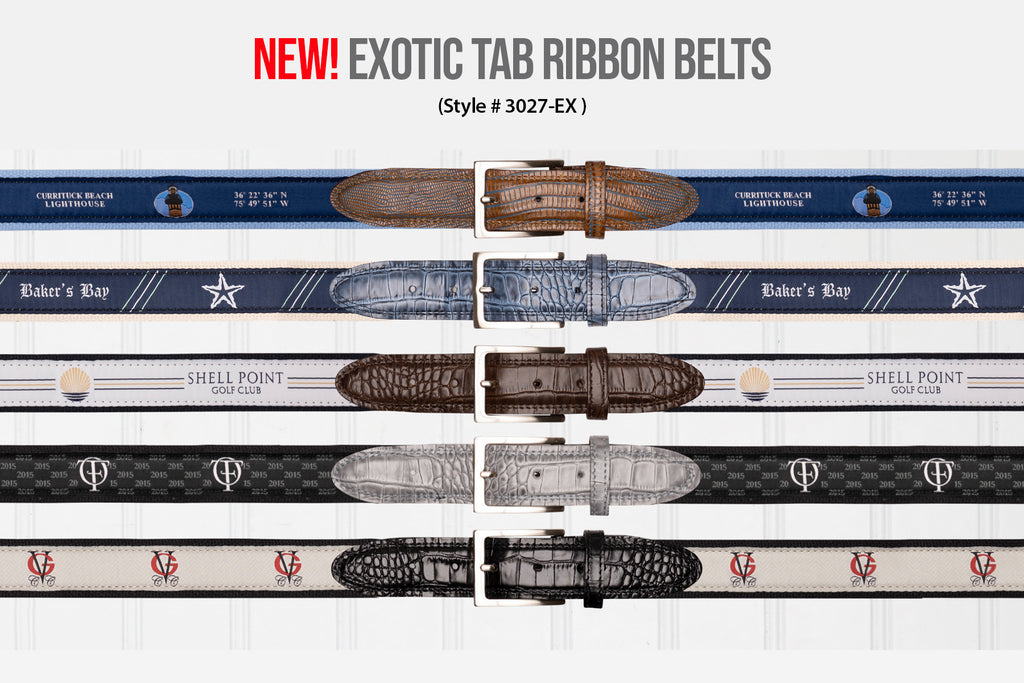 Exotic Tab Ribbon Belts