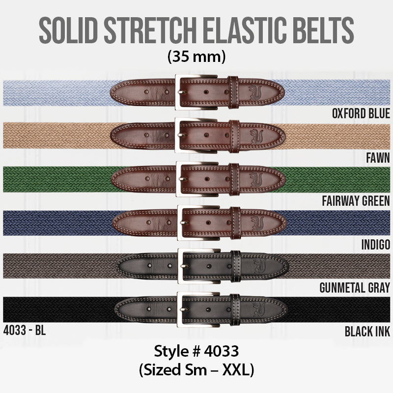Solid Stretch Elastic Belts