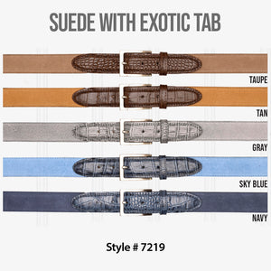 Suede With Exotic Tab