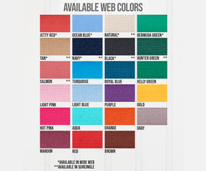 Embroidered Web Options