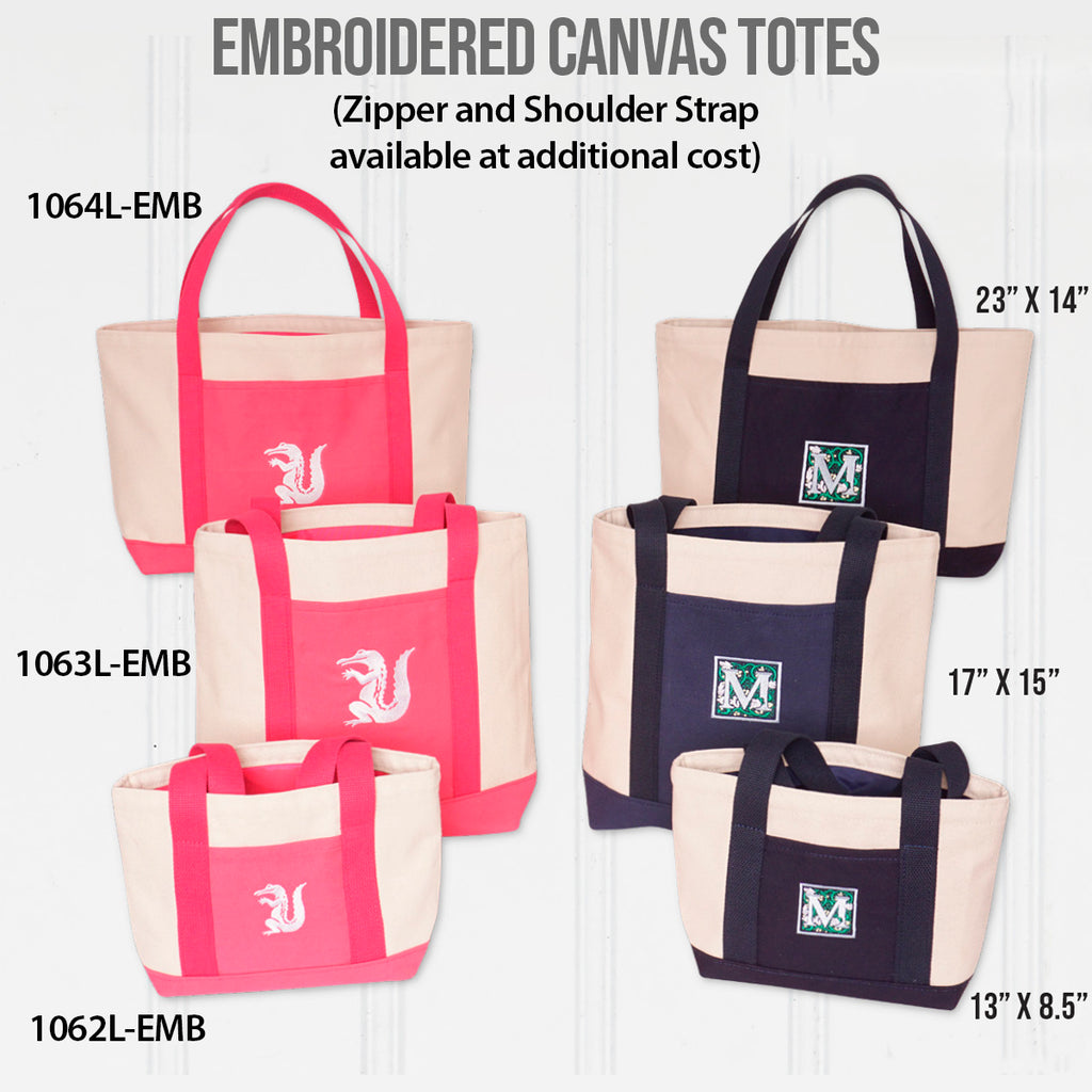 Embroidered Canvas Totes