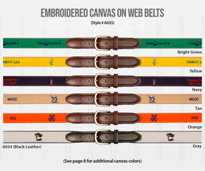 Embroidered Canvas Belts