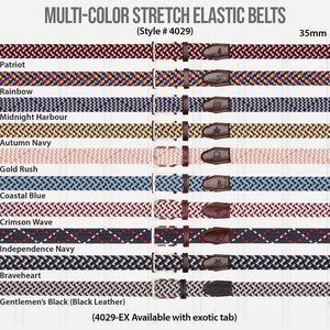 Multi-Color Stretch Elastic Belts
