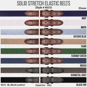 Solid Stretch Elastic Belts - 4033