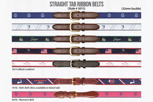 Straight Tab Ribbon Belts