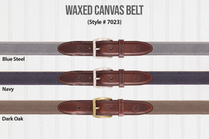 Waxed Canvas Belts