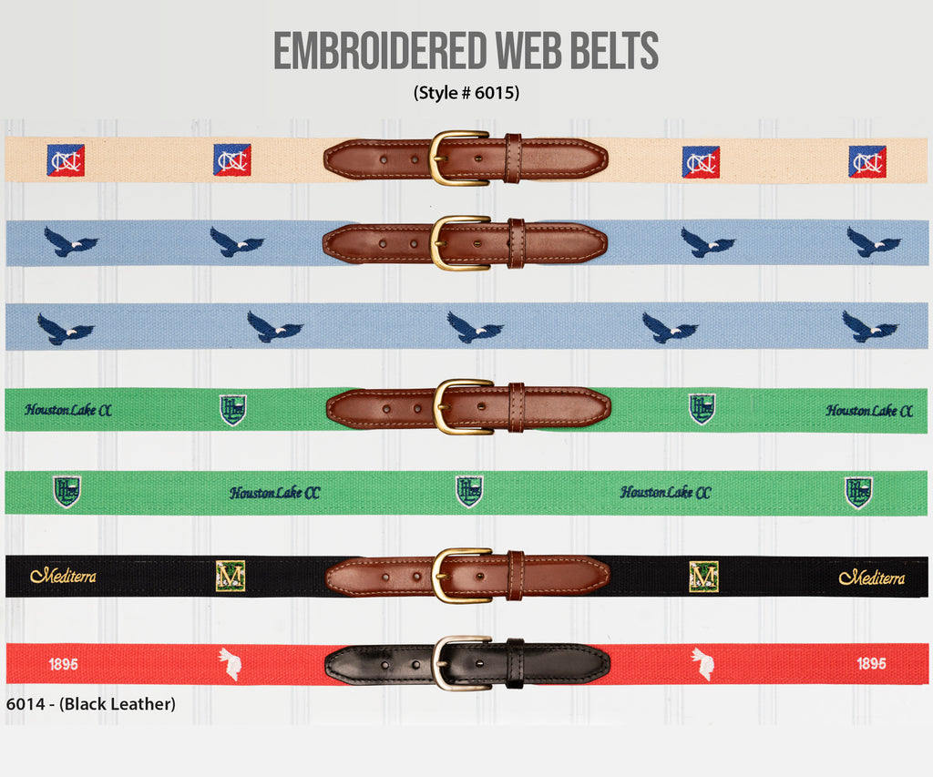 Embroidered Web Belts