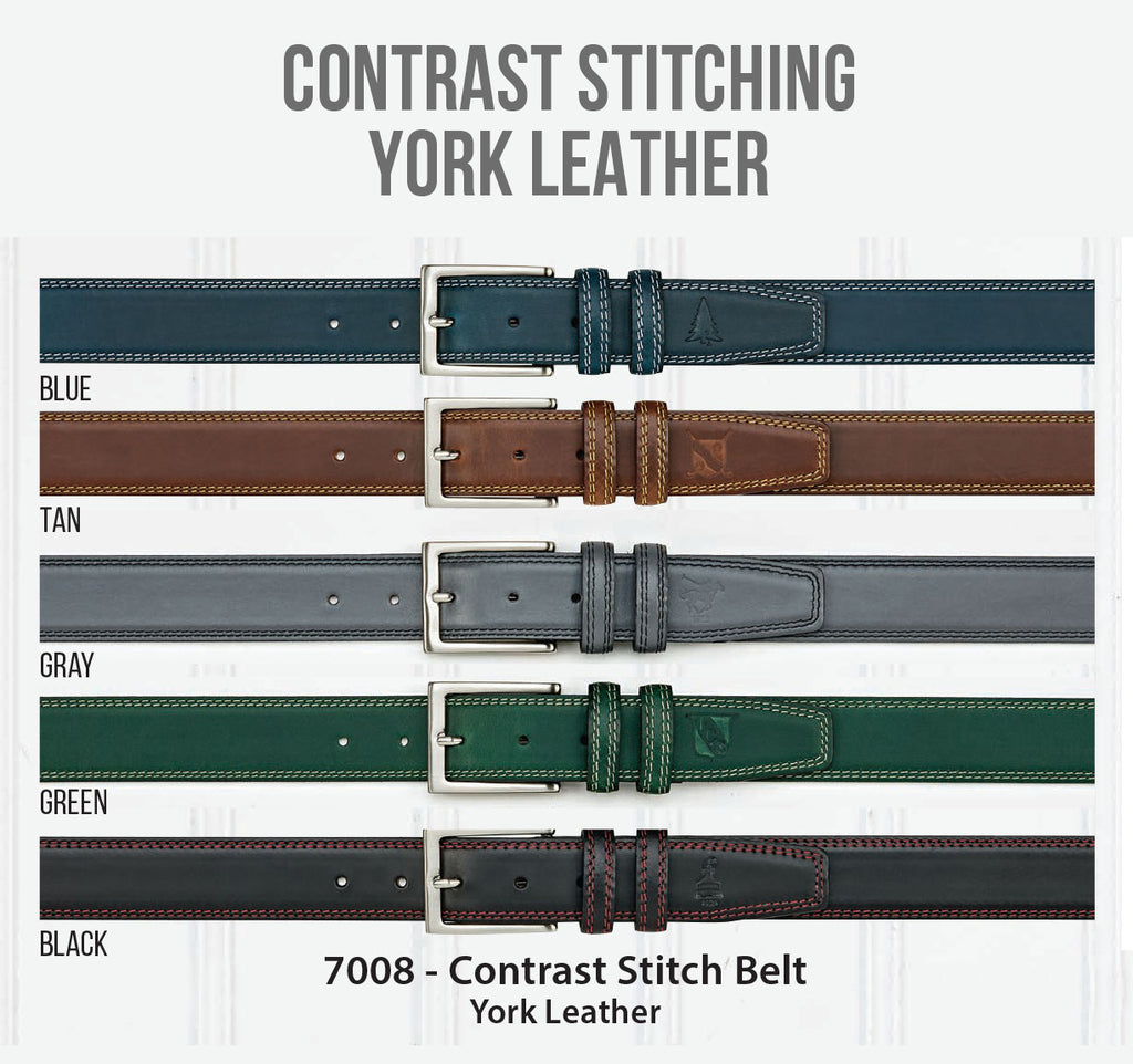 York Leather with Contrast Stitching
