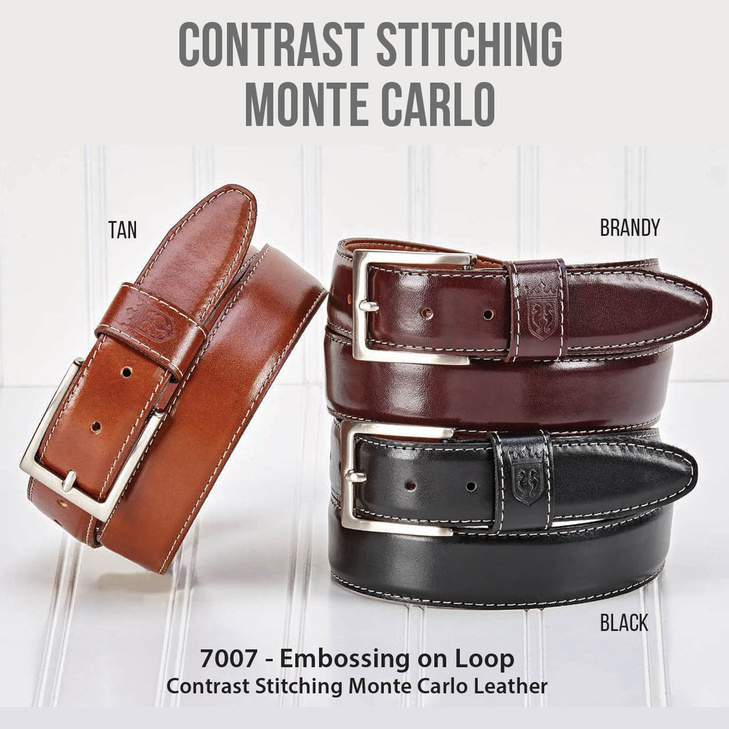 Monte Carlo Leather with Contrast Stitching