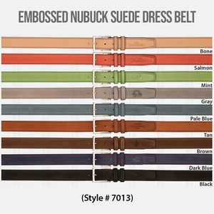 Embossed Nubuck Dress Belt