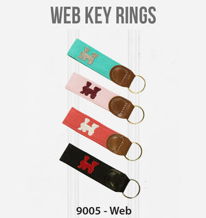 Embroidered Web Key Rings