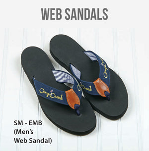Embroidered Web Sandals