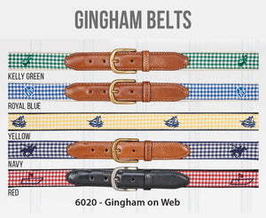 Embroidered Gingham Belts