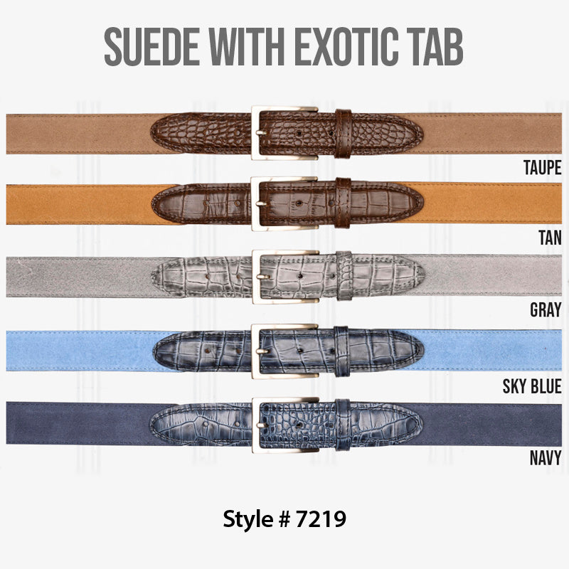 Suede With Exotic Tab – YRI Designs