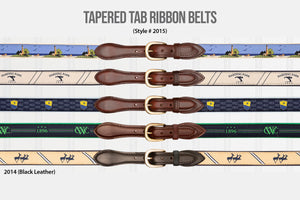 Tapered Tab Ribbon Belts