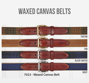 Waxed Canvas Belts